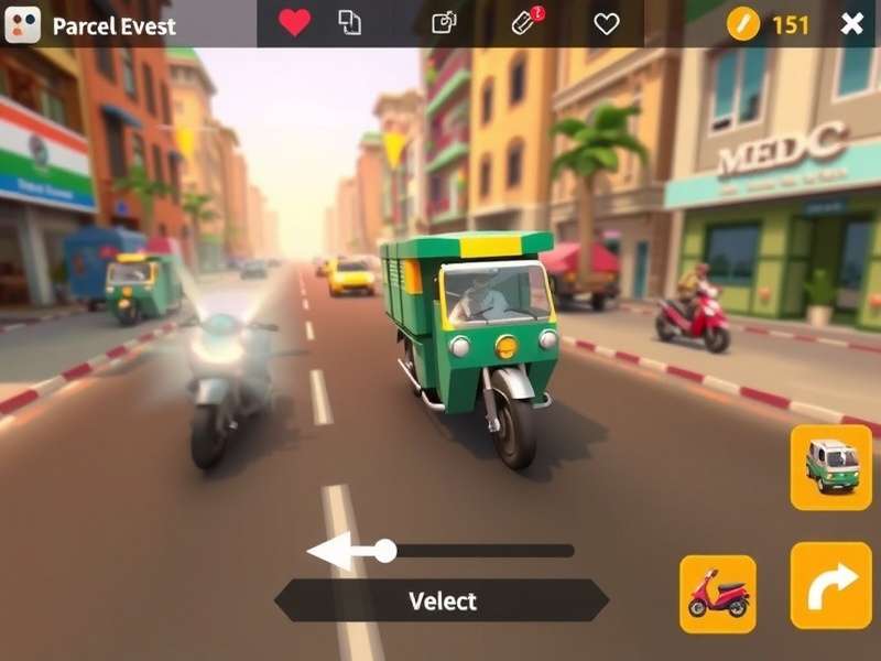 Speed Parcel Quest vehicle selection screen